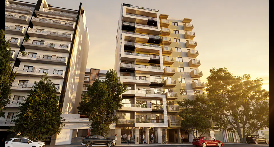 Render 3D 1 de 1 · Alberdi, vivienda multifamiliar en Av. Alberdi, Flores, CABA