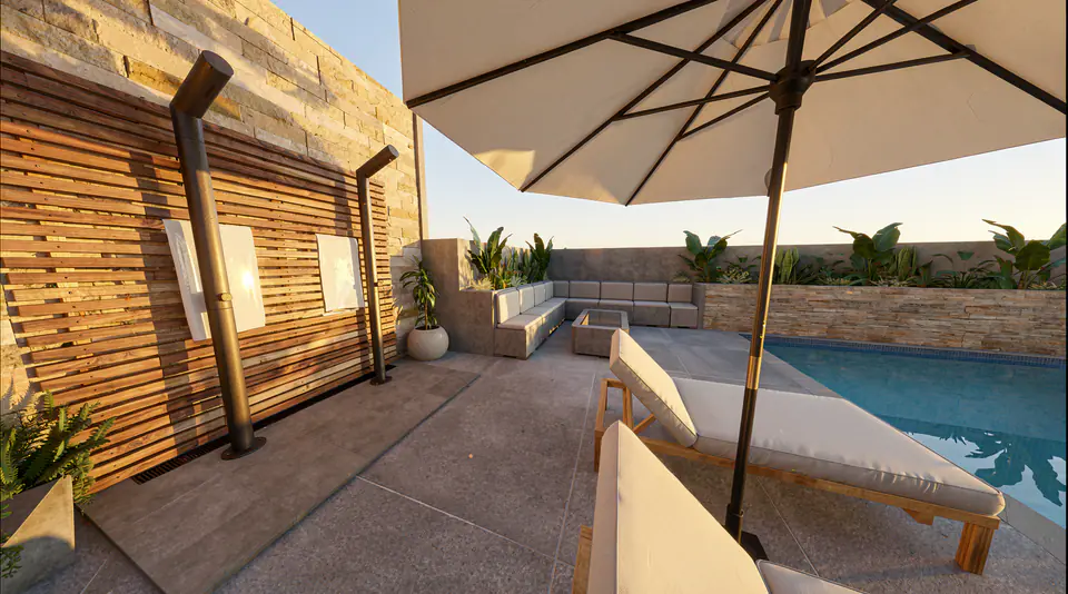 Render 3D 2 de 3 · Alberdi, vivienda multifamiliar en Av. Alberdi, Flores, CABA