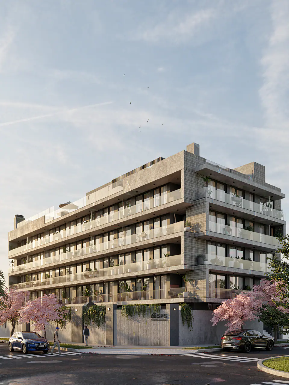 Render 3D 1 de 14 · Fabrik Hauser 1, edificio residencial en Lanús, Buenos Aires