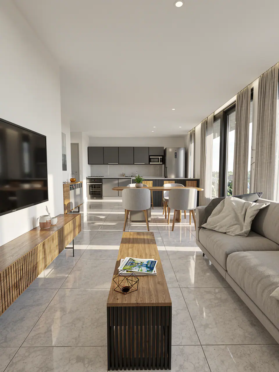 Render 3D 13 de 14 · Fabrik Hauser 1, edificio residencial en Lanús, Buenos Aires