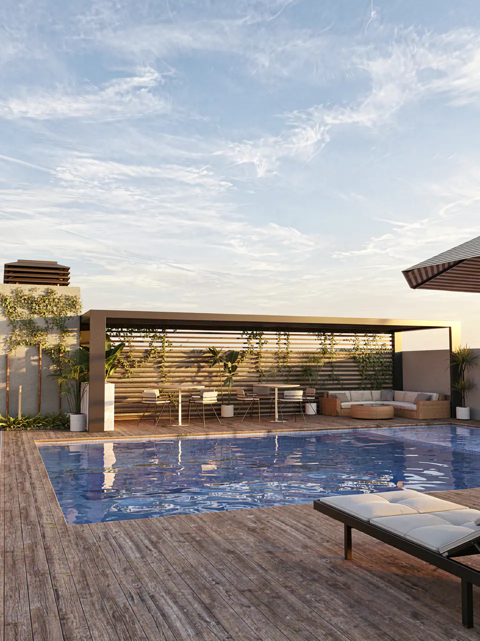 Render 3D 5 de 14 · Fabrik Hauser 1, edificio residencial en Lanús, Buenos Aires