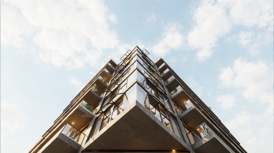 Render 3D 3 de 6 · Irlanda Green, edificio residencial en Plaza Irlanda, Caballito, CABA