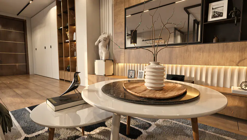 Render 3D 2 de 3 · Luminis Casa & Oficina, vivienda con oficina integrada en Buenos Aires